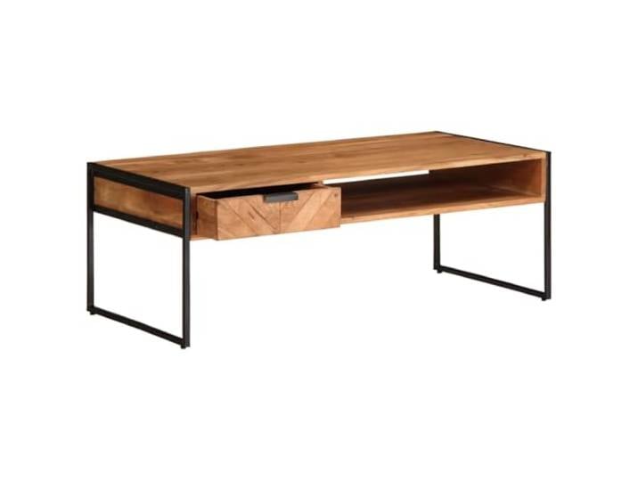 HKLGBVCR Couchtisch aus massivem Akazienholz, 110 x 55 x 40 cm