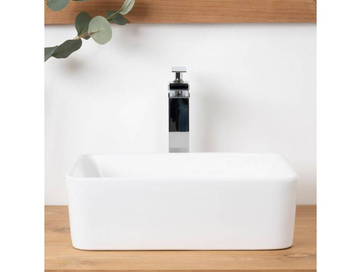 Vasque rectangulaire à poser céramique 40cm