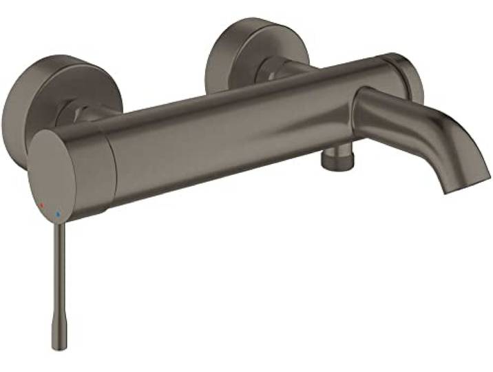 GROHE Essence Robinet Mitigeur Monocommande Bain/Douche\, Montage mural\, Avec inverseur\, Hard Graphite Brossé\, 33624AL1
