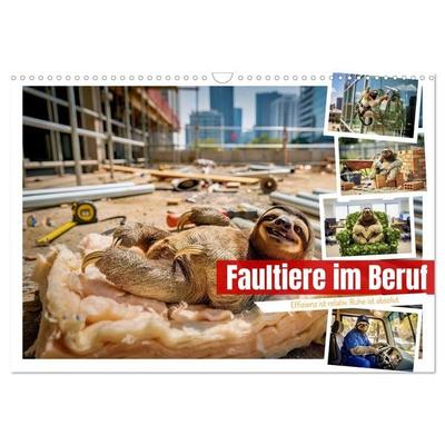 Faultiere im Beruf (Wandkalender 2027 DIN A3 quer), CALVENDO Monatskalender