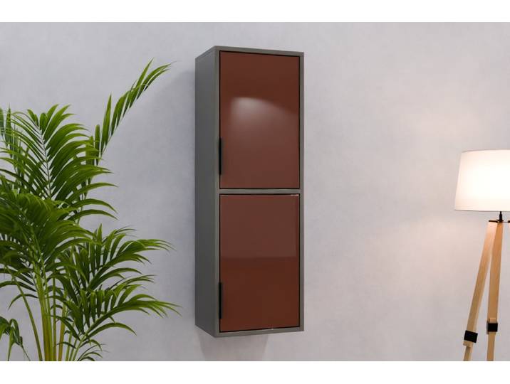 Badezimmer Hängeschrank nach Maß - RAL 8015 Kastanienbraun - 120x40x30cm - Individuell konfigurieren