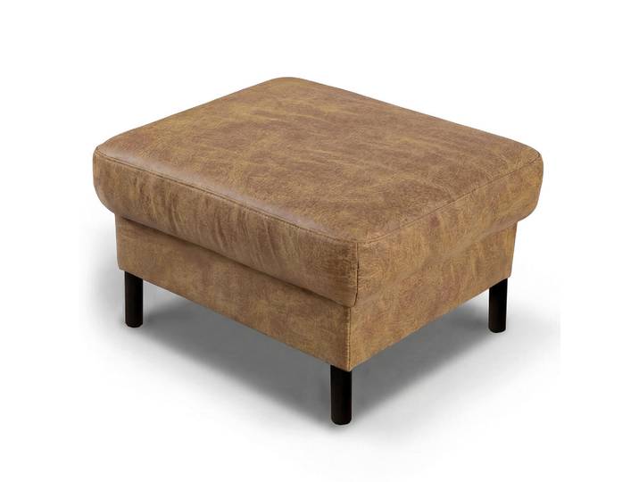 Livetastic Hocker, Beige, Metall, Echtleder, Rindleder, rechteckig, 70x48x60 cm, Stoff-/Lederauswahl, Wohnzimmer, Sessel, Hocker, Sitzhocker