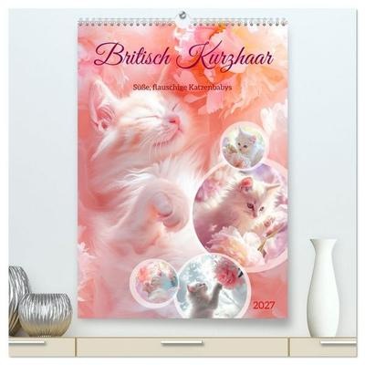 Britisch Kurzhaar (hochwertiger Premium Wandkalender 2027 DIN A2 hoch), Kunstdruck in Hochglanz