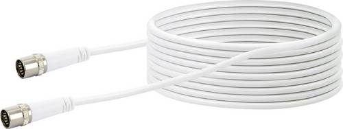 Schwaiger Antennen, SAT Anschlusskabel [1x F-Quickstecker - 1x F-Quickstecker] 10.00m 10 dB vierfach geschirmt Weiß