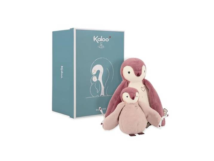 KALOO - Complices - Duo pluche pinguïns - roze - 15 cm en 25 cm - Doudou vanaf de geboorte K212004