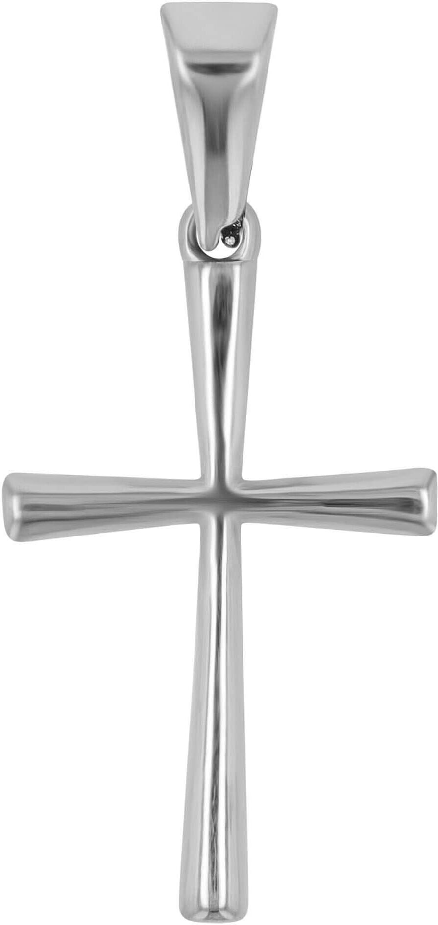 Kreuzanhänger AKZENT "Mavi, hautverträglich", silber (silberfarbig), Schmuckanhänger, Damen, Edelstahl