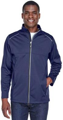CORE365 CE708T Men's Tall Techno Lite Three-Layer Knit Tech-Shell Jacket in Classic Navy Blue size Large/Tall   Polyester