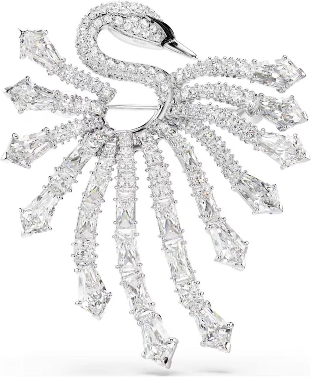 Swarovski Vienna rintakoru, vaalea metalli ja kirkkaat zirkoniat, 5760065