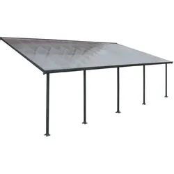Palram - Canopia Aluminium Terrassenüberdachung Feria | Anthrazit | 387x850x305cm - Anthrazit