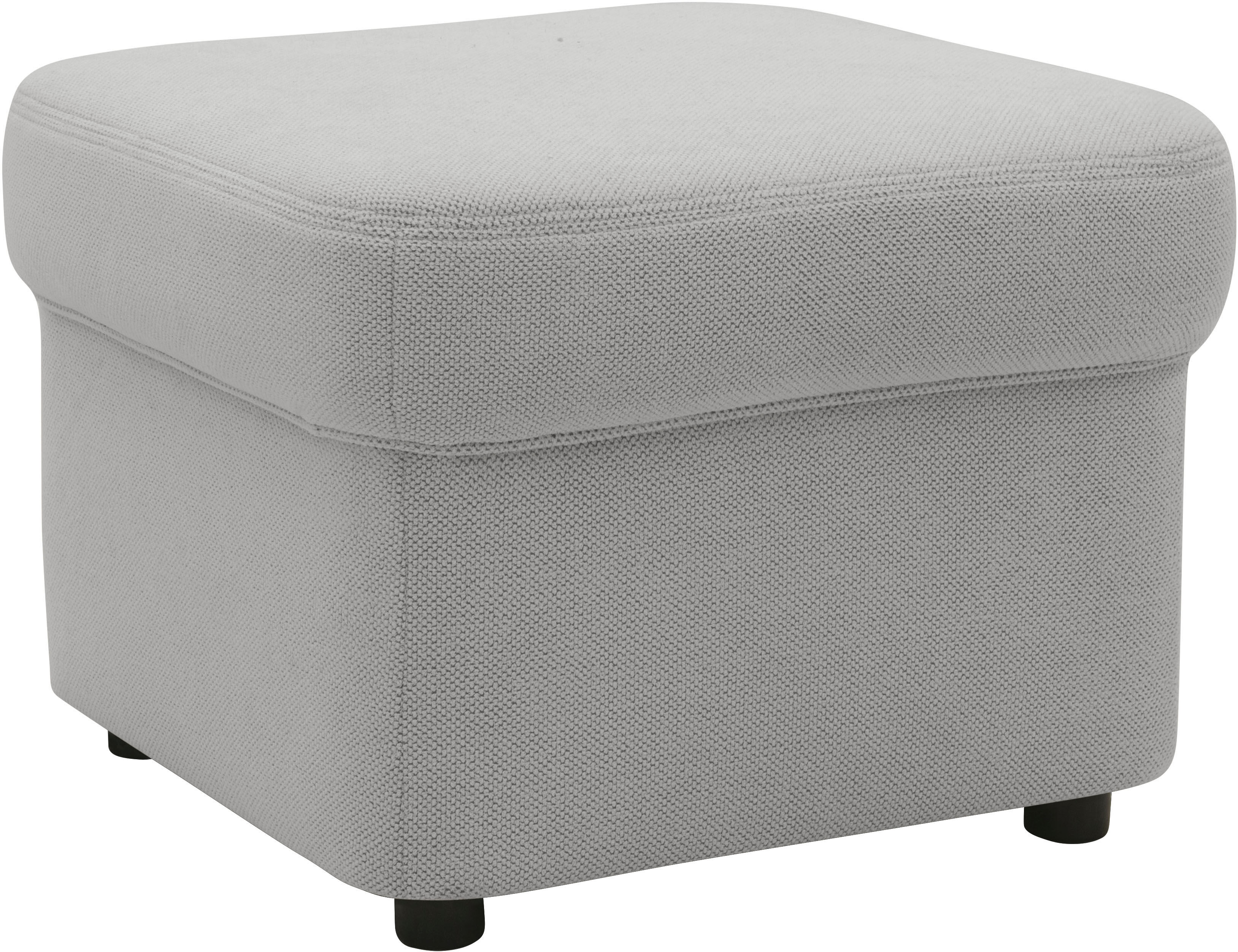 Hocker DOMO COLLECTION "FLORES 60x60 cm, hochwertig", silber, B:60cm H:42cm T:60cm, 100% Polyester, Hocker, Hocker