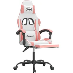 vidaXL Alwonberg (Mit Fussablage), Gaming Stuhl, Rosa
