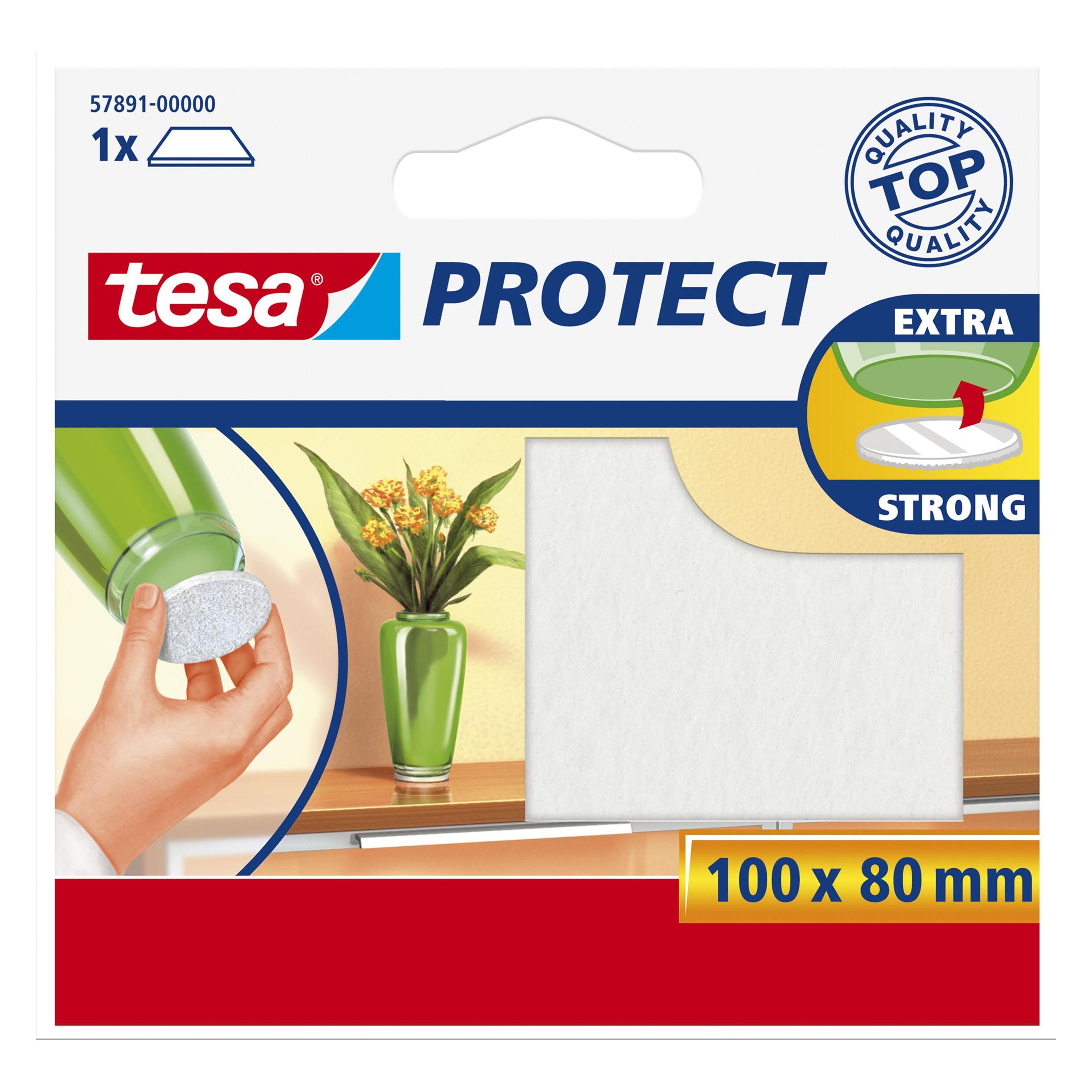 tesa PROTECT Filzgleiter rechteckig (Filzgleiter, 1 Stk.) (57891-00000-01)