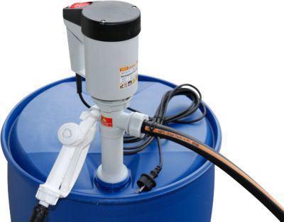 Elektropumpe CEMO, für IBC, 1200 mm Tauchtiefe, Motor 230V, 450 W, 2m PVC-Schlauch, Zapfpistole