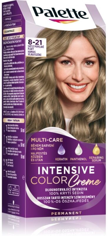 Schwarzkopf Palette Intensive Color Creme Permanent hårfarve Skygge 8-1 Ashy Light Blond 1 stk.