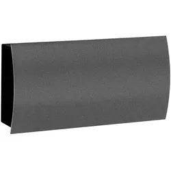 CMD Creative Metalldesign Outdoor Wand-Zeitungsfach, eckig, gewölbt, Höhe 16cm / Breite 31cm, Stahlblech anthrazit CMD-78
