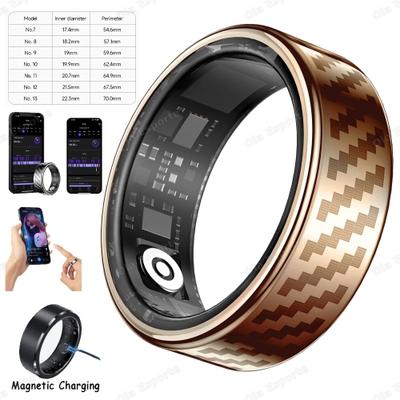 Uplift Treasures Smart Fitness Ring With Charging Case gold 9