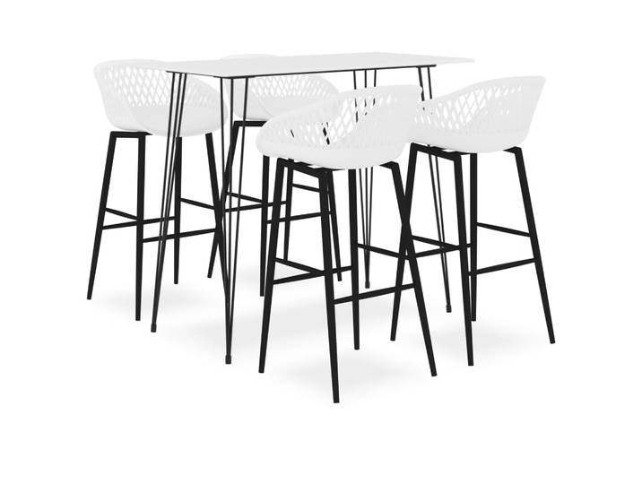 vidaXL 5-tlg. Bar-Set Weiß
