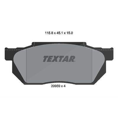 Textar Bremsbelagsatz, Scheibenbremse [Hersteller-Nr. 2095901] für Honda