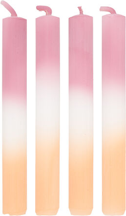 Stabkerzen "Dip Dye", rosé, 18 x 2,2 cm, 4 Stück