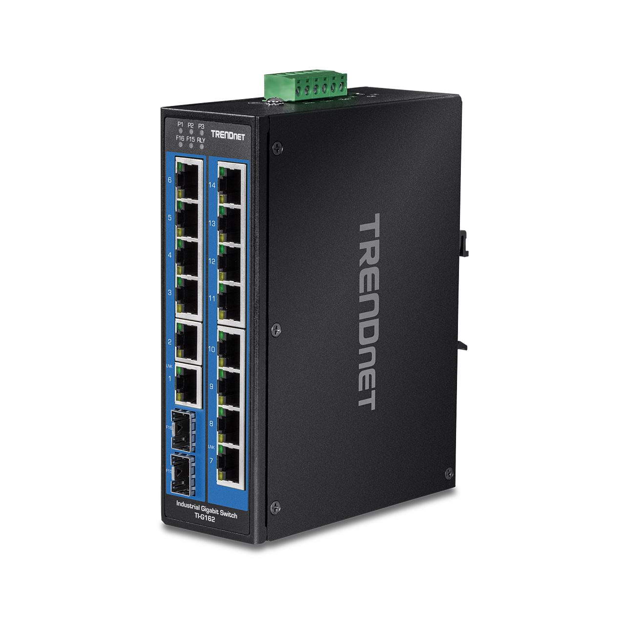 TrendNet Industrie Switch 16Port Gbit DIN-Rail