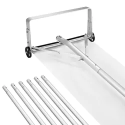 VEVOR Schnee Dachrechen, 47 cm Aluminiumklinge, 158-913cm verstellbarer Schneeschieber mit Rädern & Gleitschiene, Dachräumer, Schneeräumwerkzeug zum Entfernen von Laub & Schnee auf Hausdächern
