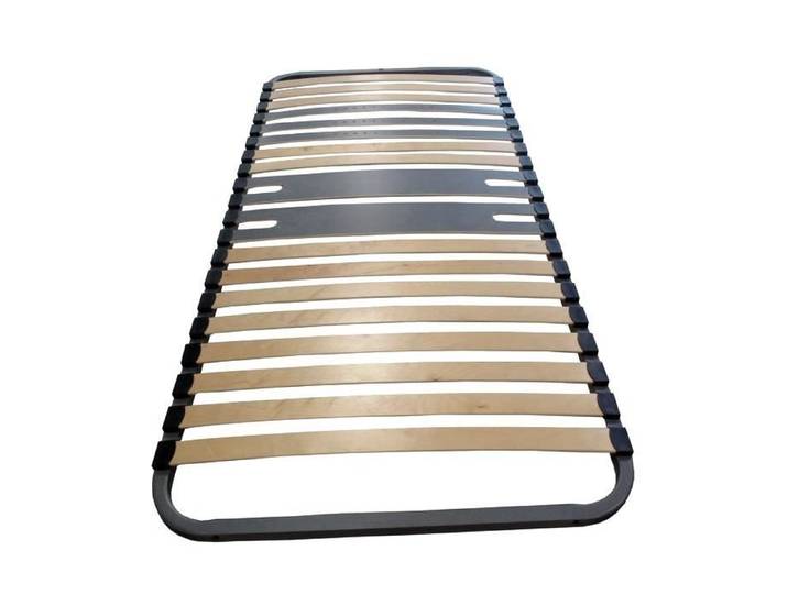 Sommier cadre à lattes HEVEA SELECTION - 80 x 200 - Gris - 20 lattes multiplis de hêtre - A lattes