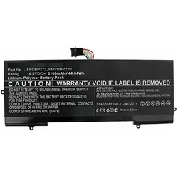 CoreParts Laptop Battery for Fujitsu (1 Zelle, 3100 mAh), Notebook Akku, Schwarz