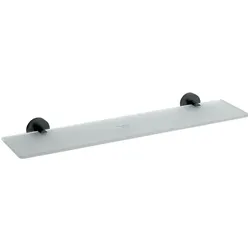 Brillantbad BARK Glasablage Glas Messing Schwarz 600x55x130 mm für Bad & Küche >> zum Bohren