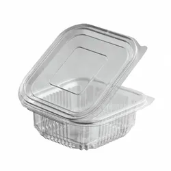 VEPATIM 250x Rechteckbecher klar mit Deckel 250 ml (PET)