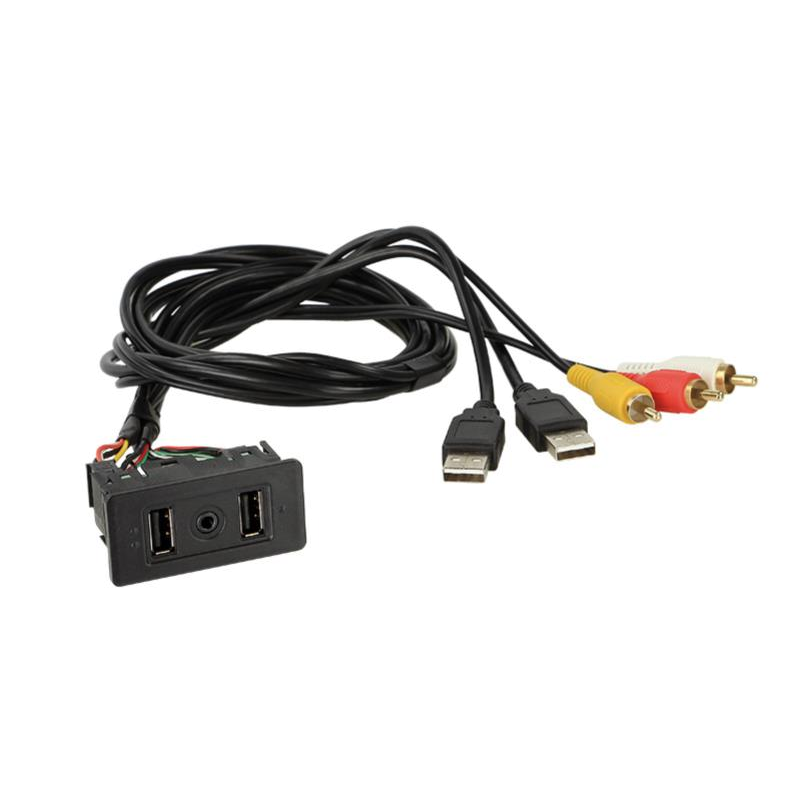 ACV Universal Einbaubuchse USB/Cinch>2x USB/1xAUX