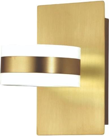 Fabas Luce Dunk Fabas Luce wandlamp met 2 lampen, rond, 16W dimbare LED, satijn messing
