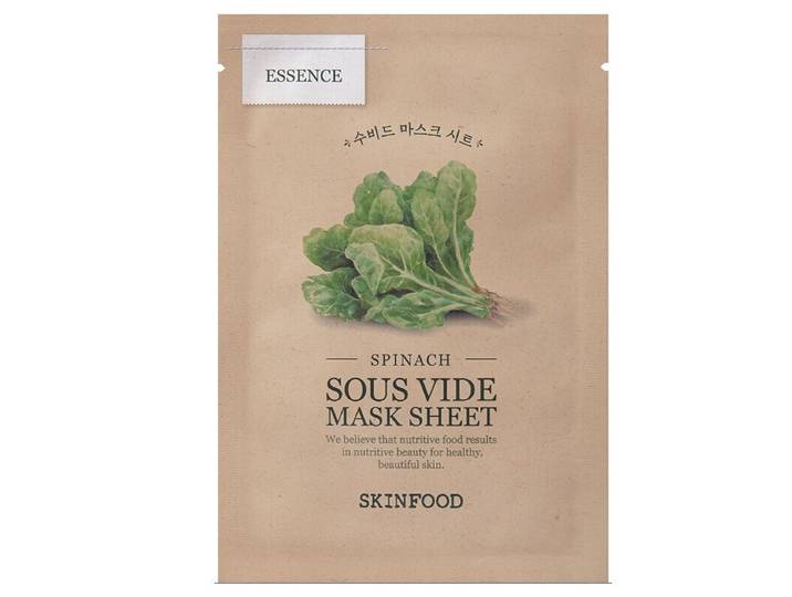 SKINFOOD Masque en Tissu Sous Vide Apaisant Hydratant au Chou Kale 22 g