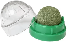 Inspire Curations NaturaRoll Catnip Wall Ball Toy Interactive Stick On Treat & Scratcher ah 20220 green