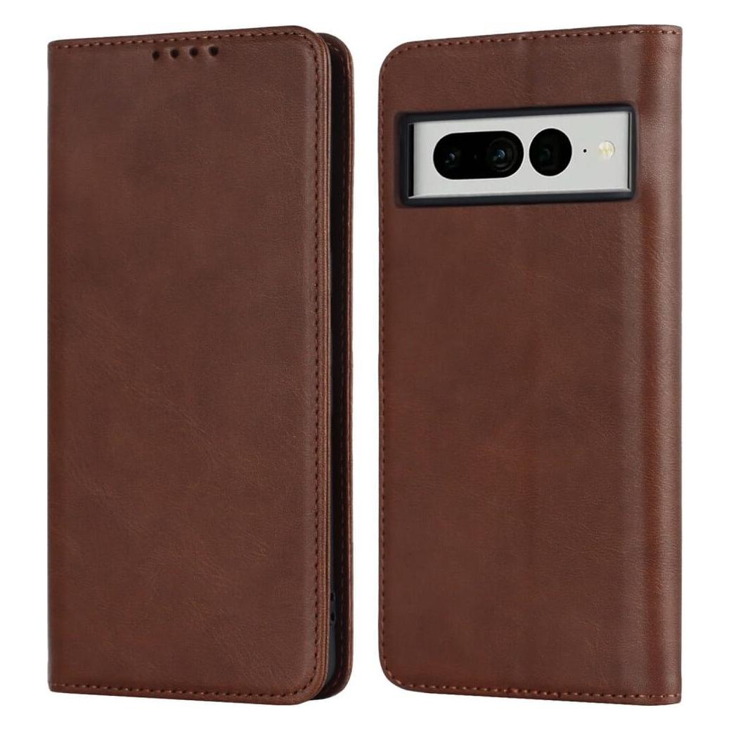Cover-Discount Google Pixel 7 Pro - Stand Flip Case Hülle braun (Google Pixel 7 Pro) (660115508H)