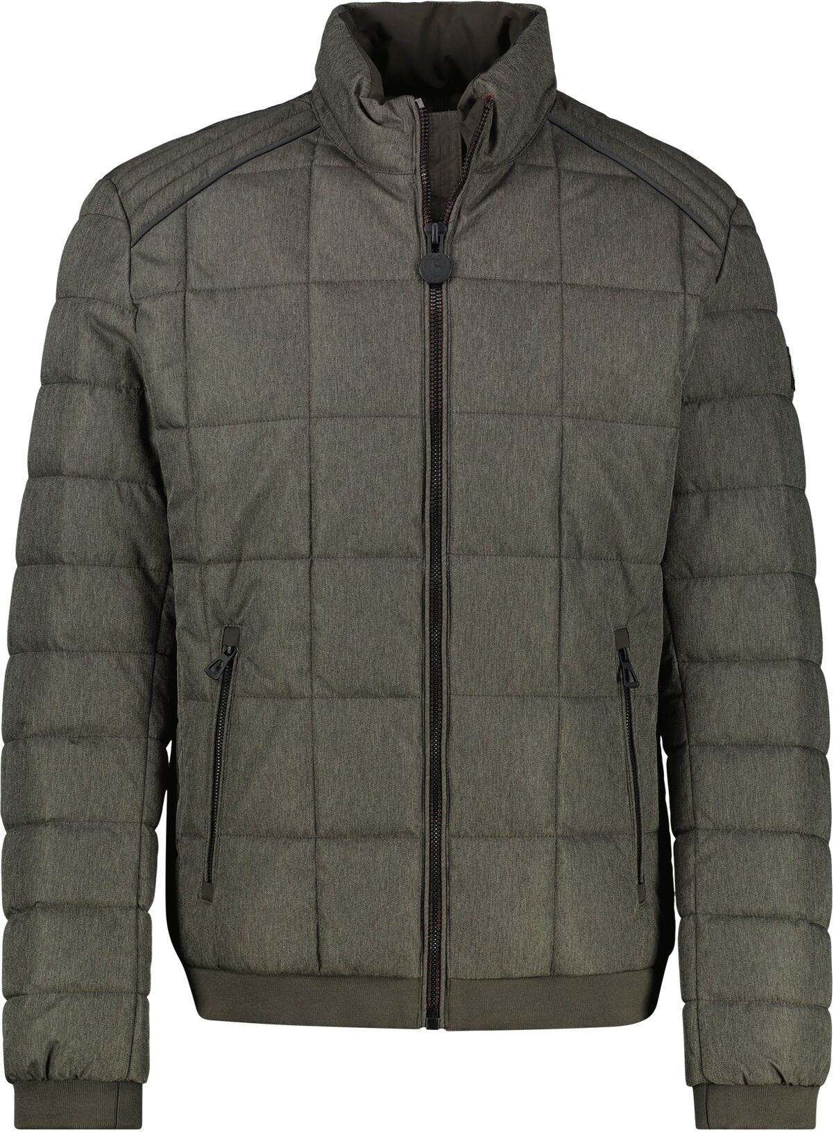 Steppjacke LERROS "Steppjacke in Woll-Optik", Herren, Gr. L, braun (middle braun), 100% Polyester, Jacken Steppjacke middle braun L