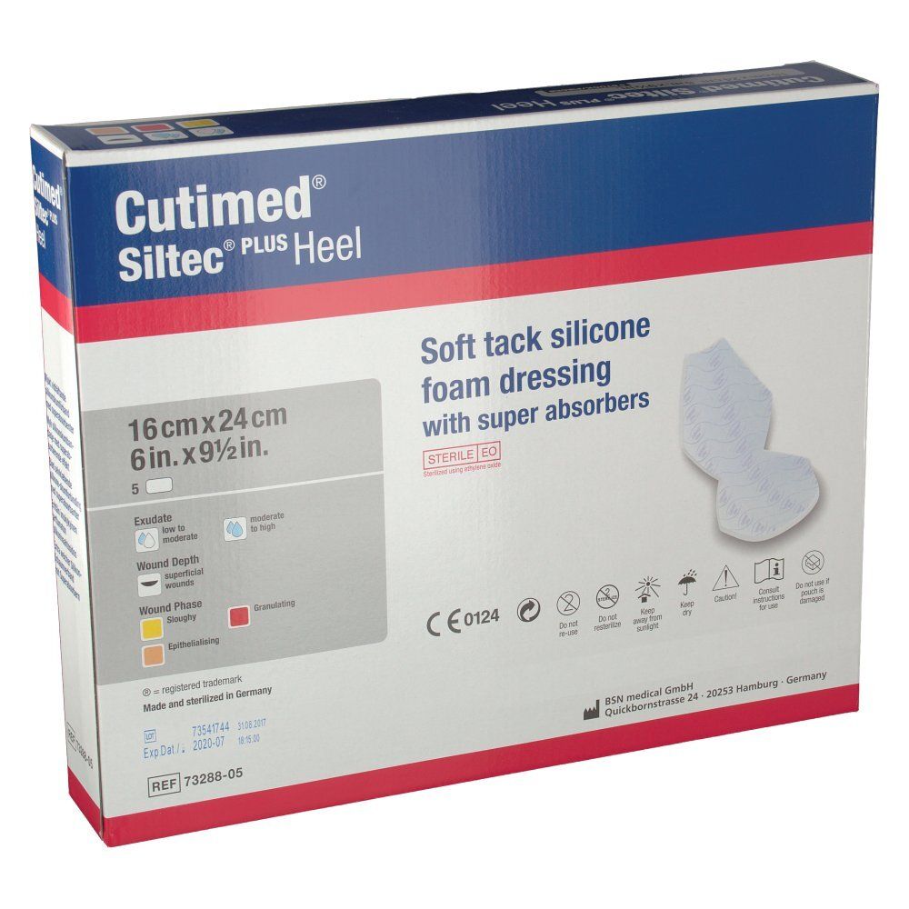 Cutimed Siltec Heel 16x24 cm Kompressen 5 St