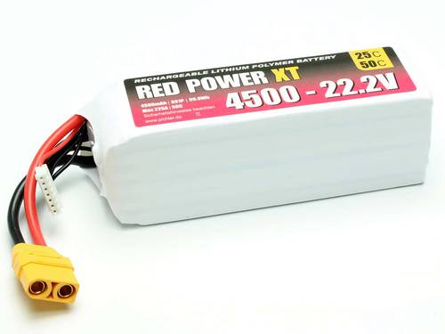 Red Power Modellbau-Akkupack (LiPo) 22.2V 4500 mAh Softcase XT90