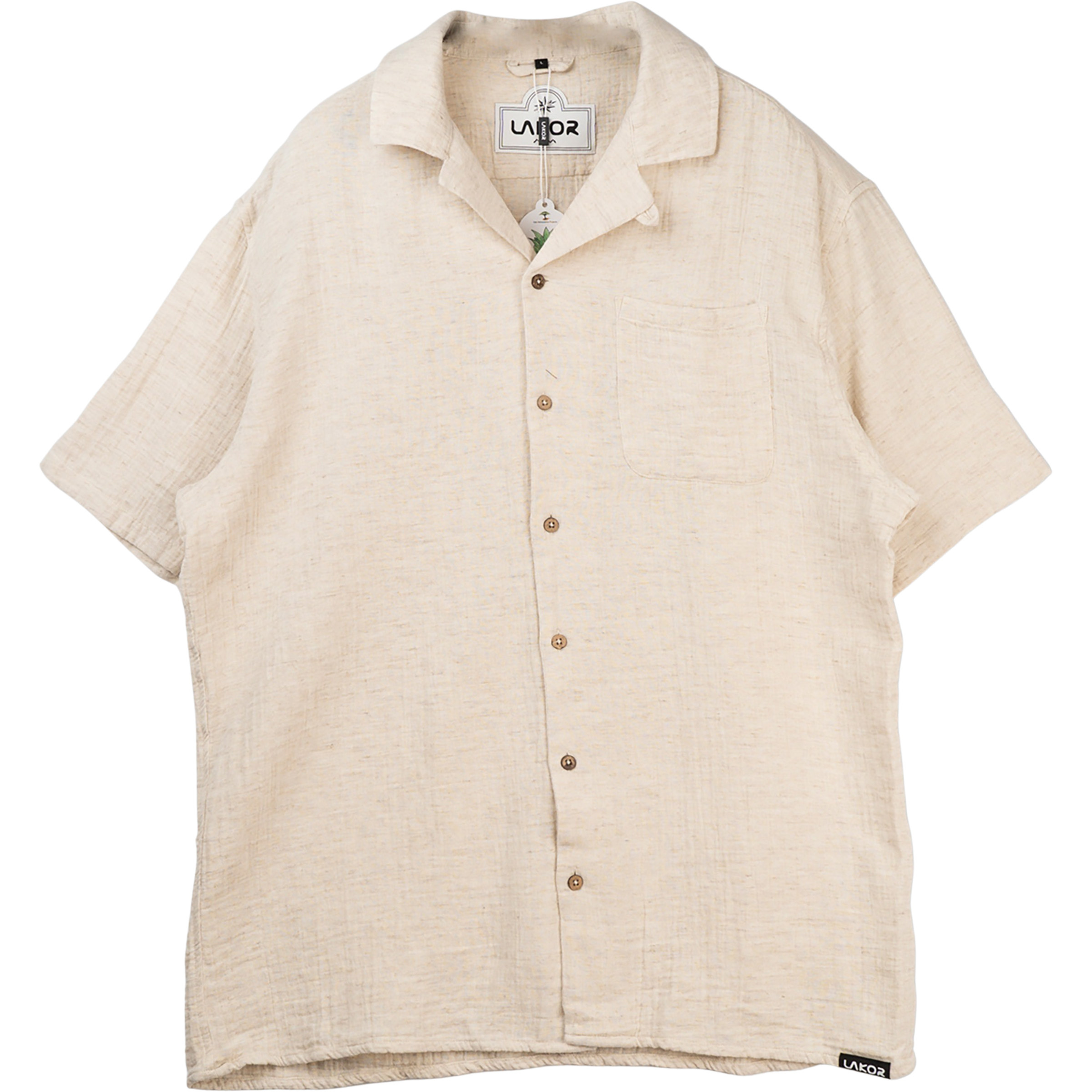 Lakor Coastline Herren Hemden beige Größe L Lifestyle Hautfreundlich