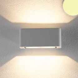 ISOLED LED Außenwandleuchte Up&Down, eckig, 4x3W CREE, IP54, 3000K 490lm 120°, Aluminium, Weiß ISO-112200