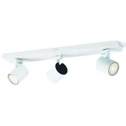 3-flammiger Philips myLiving LED Spot Runner mit schwenkbaren Leuchtköpfe in Weiß