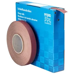 PFERD TOOLS Korund Schleifbandrolle Gewebe SBR Breite 25mm für universelle Anwendung - 45016015