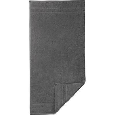 Badetuch EGERIA "Micro Touch", grau, B:70cm L:140cm, Walkfrottee, Obermaterial: 100% Baumwolle, Handtücher, Badetuch, Uni Programm mit Streifenbordüre, extrem saugfähig, reine Baumwolle