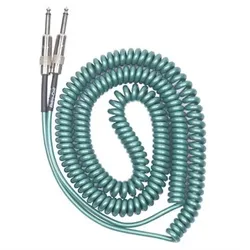 Lava Cable - 20'Lava RetroCoil silent 1/4 to 1/4:METALLIC GREEN