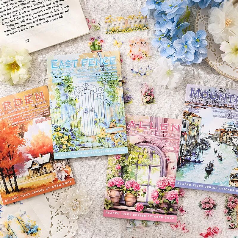 INF Ästhetische Scrapbook-Aufkleber: Vintage DIY Journaling PET-Aufkleber