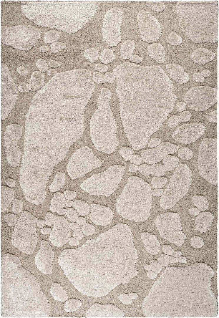 Ivy Bronx Rectangle Abstract Area Rug Sand Rectangle 200 x 290 cm