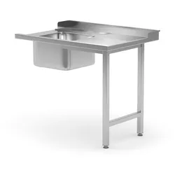 Hendi Zulauftisch mit Becken für Haubenspülmaschine linke Seite 1200x700x850mm