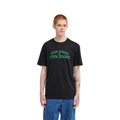 T-Shirt ELEMENT "Open Mind", Herren, Gr. L, schwarz (flint schwarz), Obermaterial: 100% Baumwolle., Shirts T-Shirt