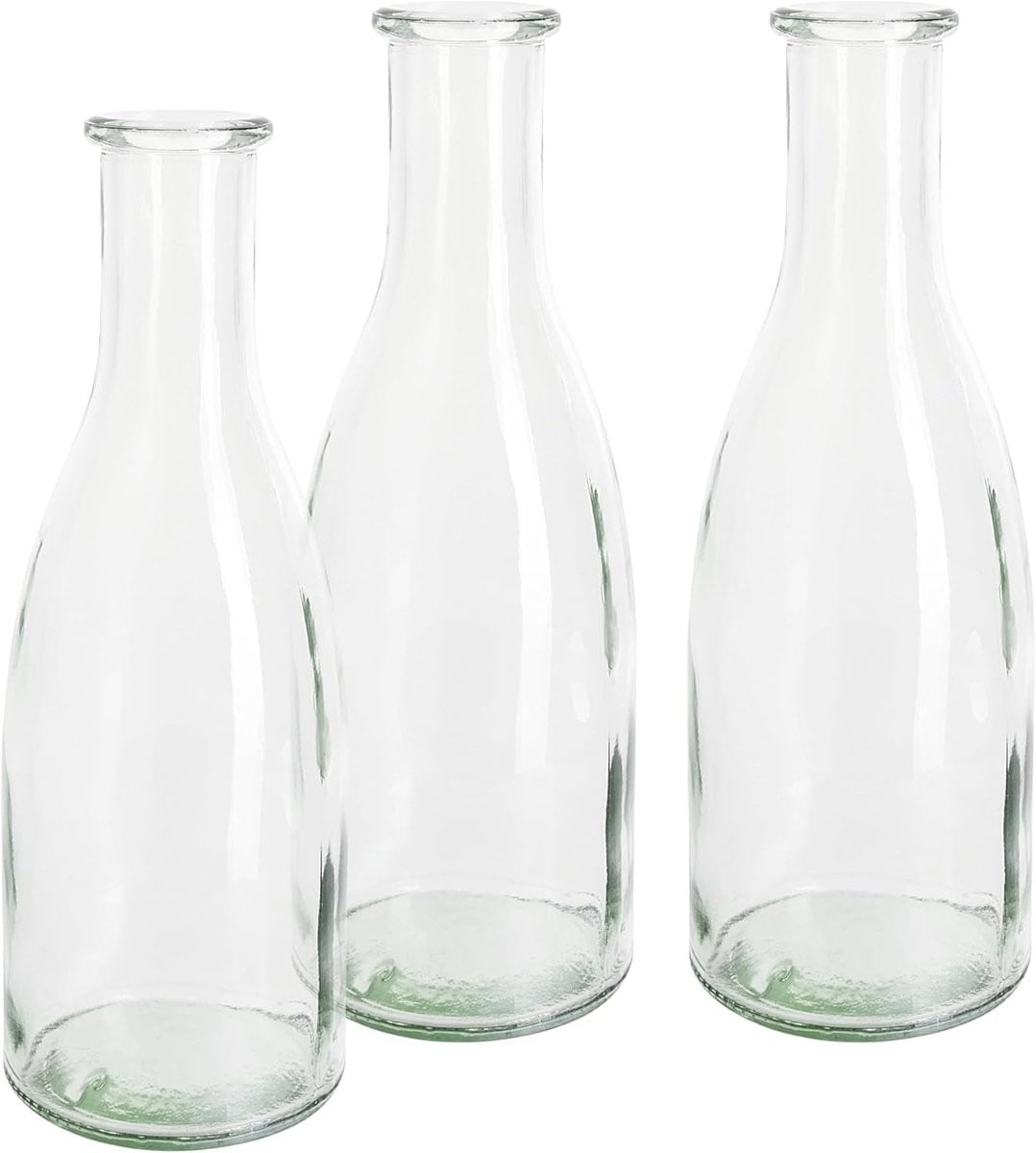 Set van 3 moderne heldere bloemenvaasjes voor decoratie
