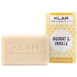 100g KLAR Festes Shampoo Muskat & Vanille