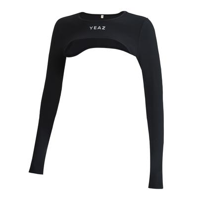 Sporttop YEAZ "Super Crop Top TRUTH", Damen, Gr. M, schwarz, Obermaterial: 86% Nylon NY. 14% Elasthan EL., Tops Sporttop